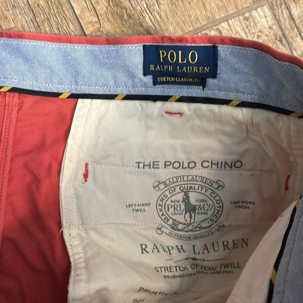 Polo Ralph Lauren Mens Stretched Classic Fit Shorts Squash Cricket Pink Size 36 - Picture 3 of 5